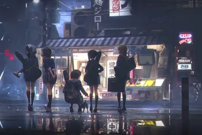 动态壁纸：雨中的少女组合-元气ACG-绅士游戏下载基地！